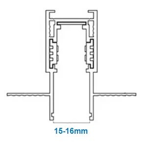 Rail magnétique de 15mm de largeur