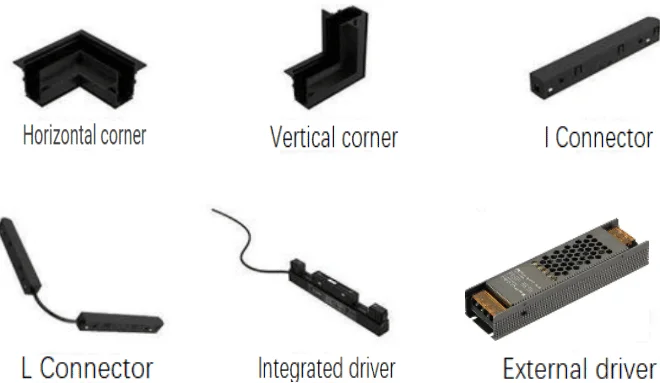 accessoires pour rail magnétique