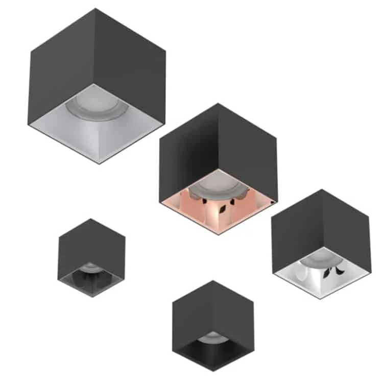 Downlights carrés en saillie avec protection IP65