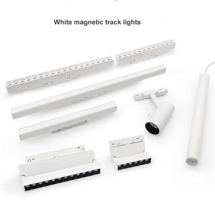 luminaires blancs sur rail magnétique dc48v