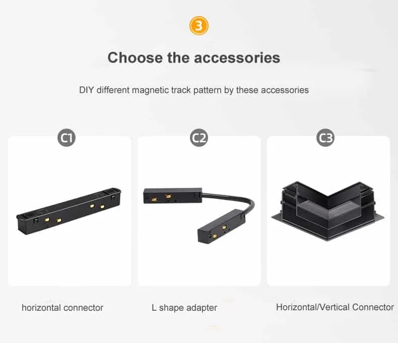 Accessoires pour rail magnétique 48v