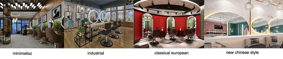 Styles d’intérieur pour salons de coiffure