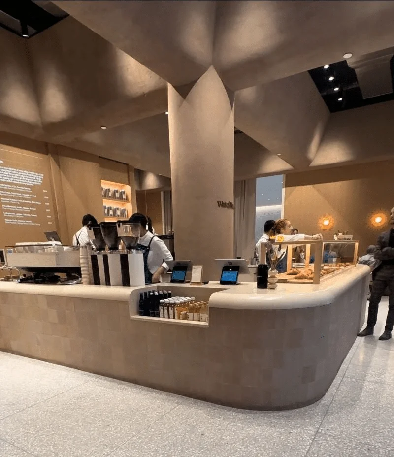 Éclairage d’un café