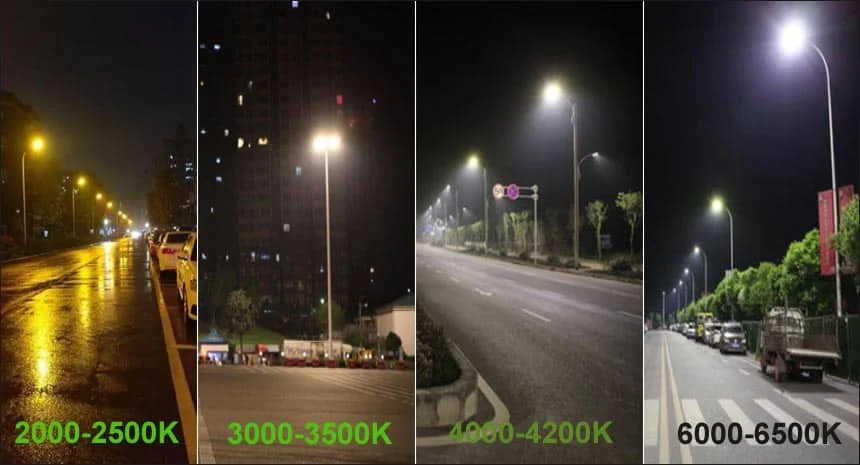 Différentes températures de couleur pour les luminaires routiers LED