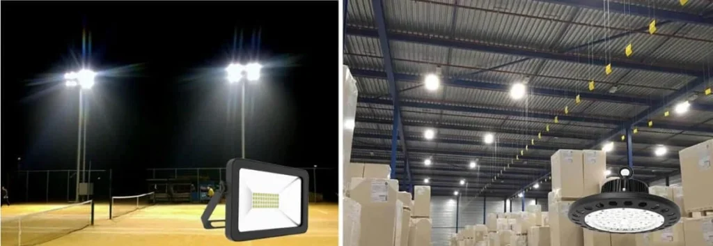 Suspensions industrielles ou projecteurs LED : comparer la distribution utile