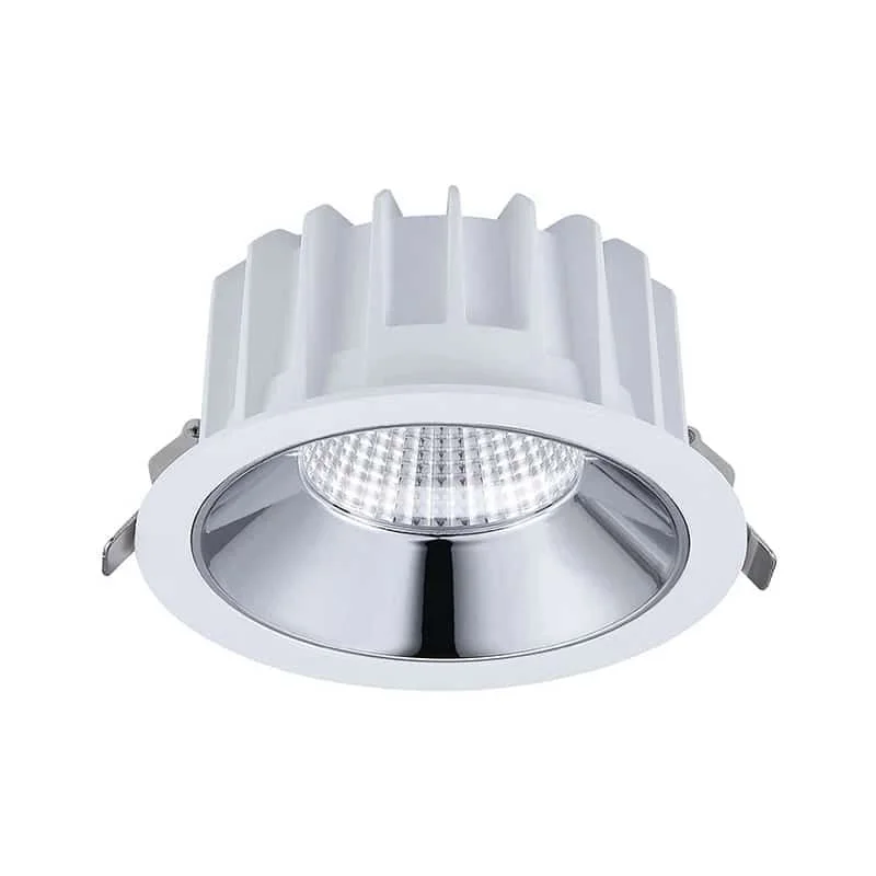 Downlight commercial à double réflecteur et optiques au choix