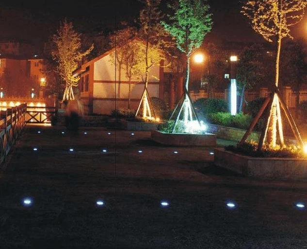 Luminaire LED encastré au sol