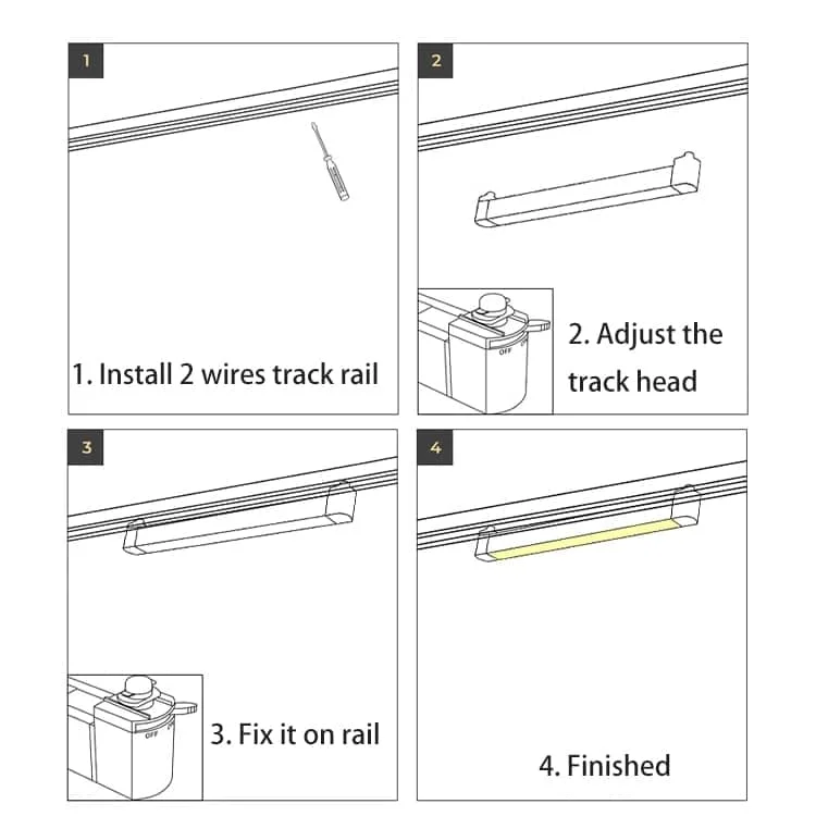 Guide d’installation de l’éclairage LED linéaire sur rail