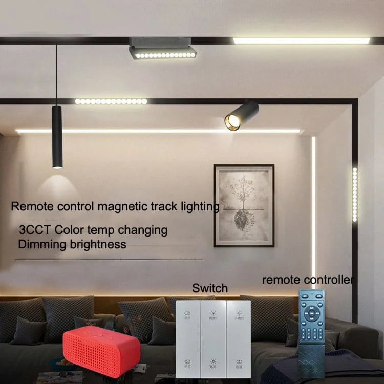 éclairage LED sur rail magnétique avec télécommande