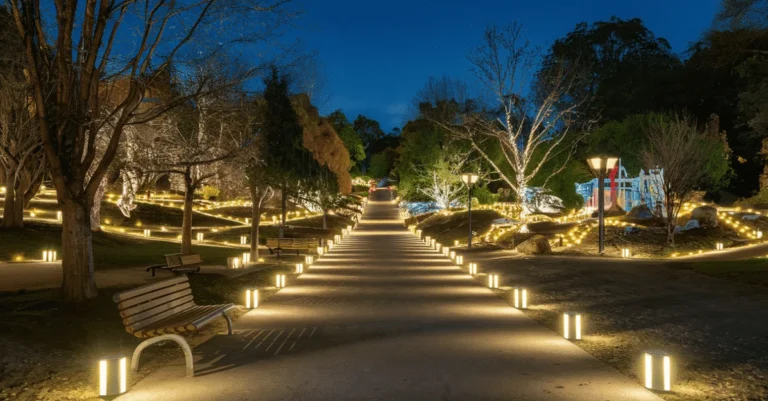 Éclairage d’un parc extérieur