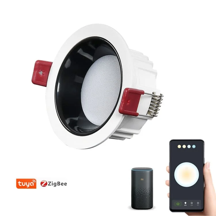 Downlight LED connecté encastrable Zigbee Tuya de 7W-25W