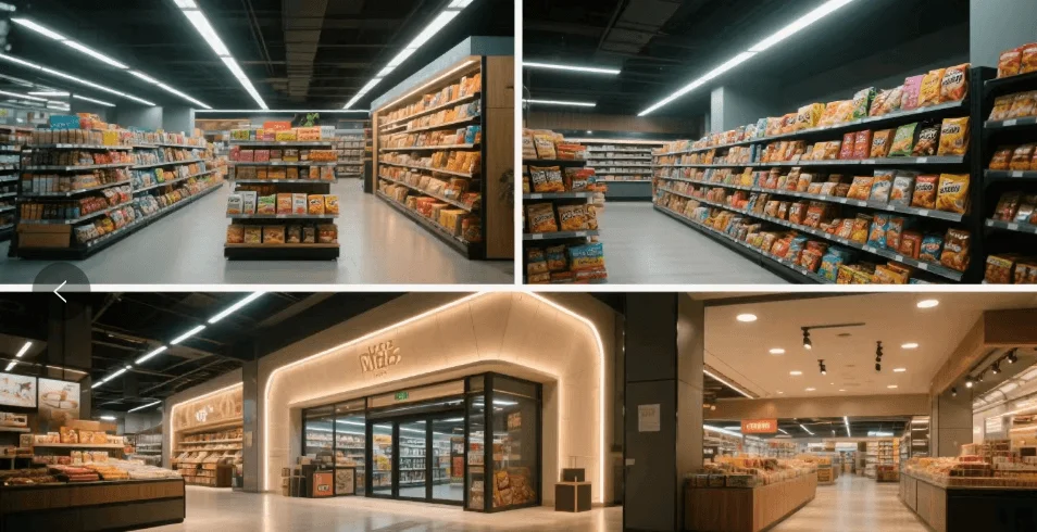 Solution d’éclairage pour supermarchés