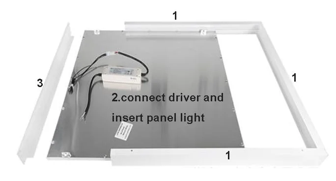 Guide de pose en saillie pour panneaux LED