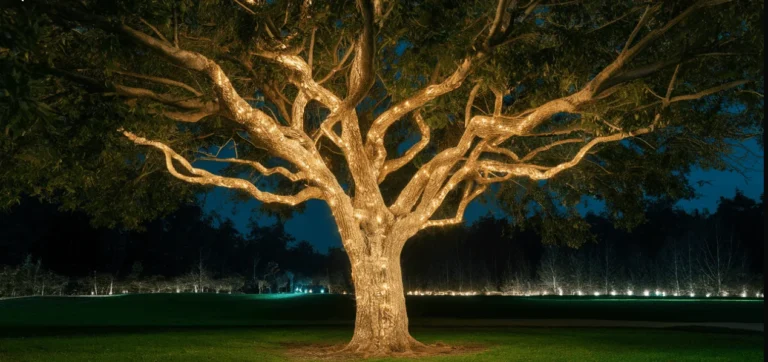 Éclairage LED des arbres
