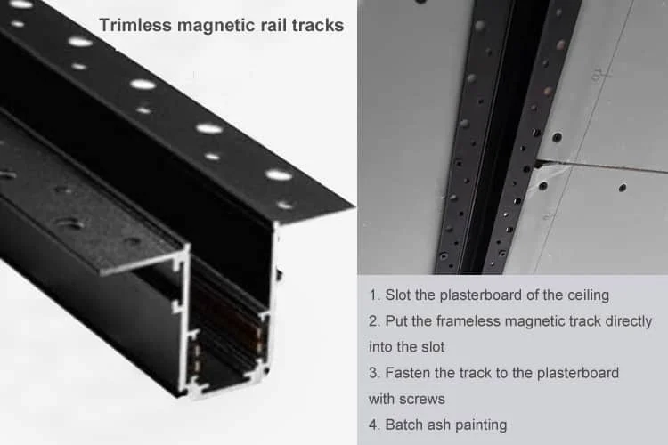 Rail magnétique sans bordure : conseils de pose 2